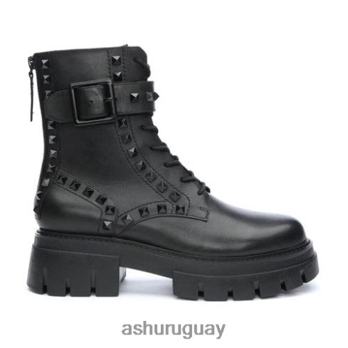 bota militar con tachuelas lucas studs mujer 8LZJB88 ASH botas negro