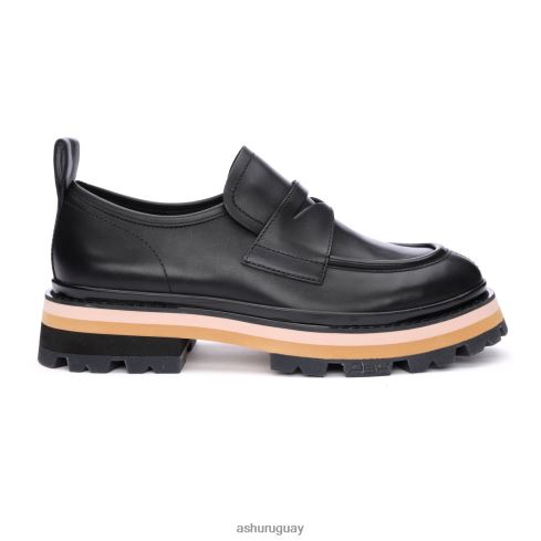 mocasines genial bis plataforma mujer 8LZJB1 ASH mocasines talco/negro