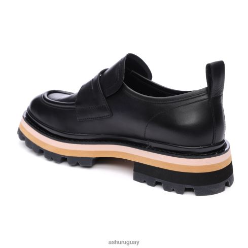 mocasines genial bis plataforma mujer 8LZJB1 ASH mocasines talco/negro