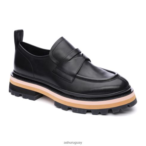 mocasines genial bis plataforma mujer 8LZJB1 ASH mocasines talco/negro