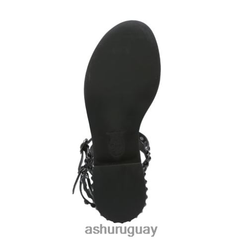 play bis sandalias planas con tachuelas a tono mujer 8LZJB57 ASH sandalias negro