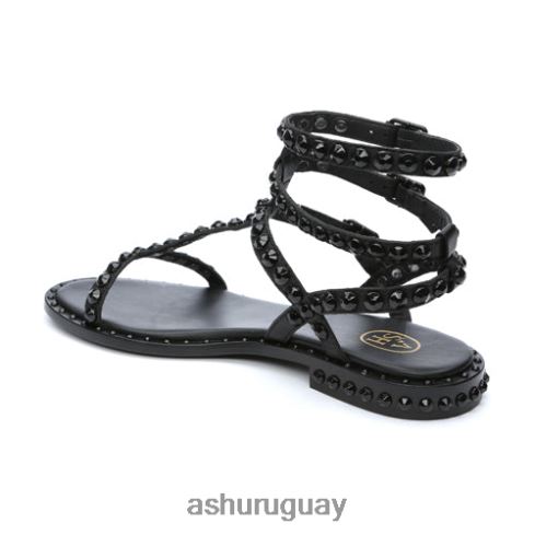 play bis sandalias planas con tachuelas a tono mujer 8LZJB57 ASH sandalias negro