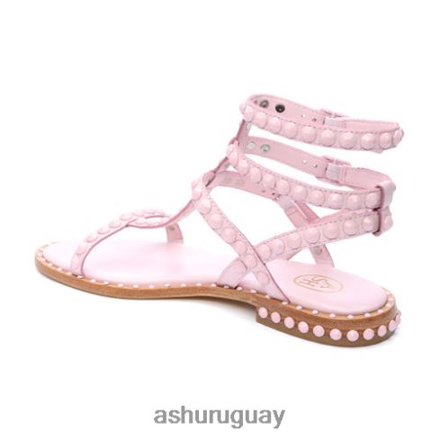 play bis sandalias planas con tachuelas a tono mujer 8LZJB58 ASH sandalias rosa de cristal