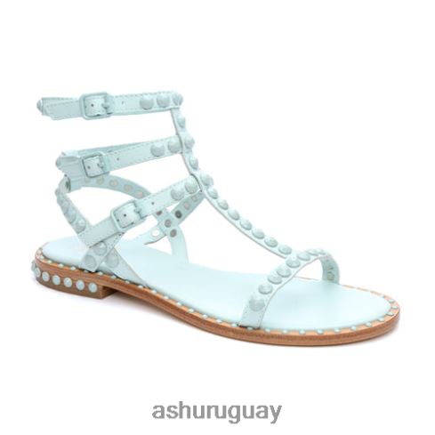 play bis sandalias planas con tachuelas a tono mujer 8LZJB59 ASH sandalias azul brumoso/azul brumoso