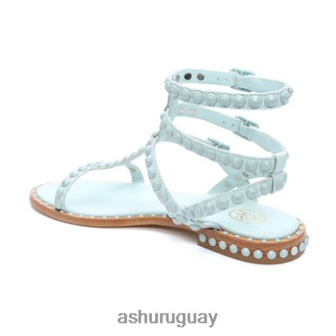 play bis sandalias planas con tachuelas a tono mujer 8LZJB59 ASH sandalias azul brumoso/azul brumoso