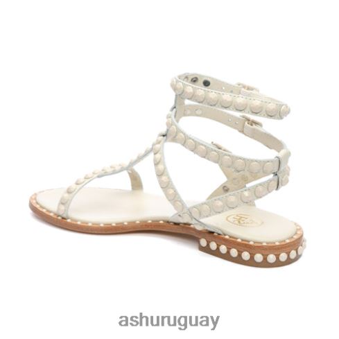 play bis sandalias planas con tachuelas a tono mujer 8LZJB60 ASH sandalias talco