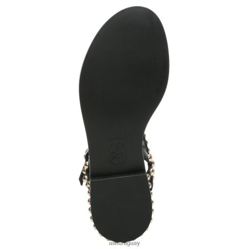 play sandalias planas con tachuelas mujer 8LZJB55 ASH sandalias oro negro