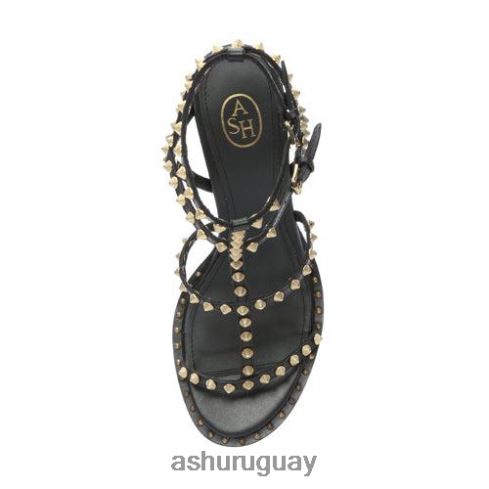 sandalia kenia con tacón alto y tachuelas mujer 8LZJB44 ASH sandalias negro