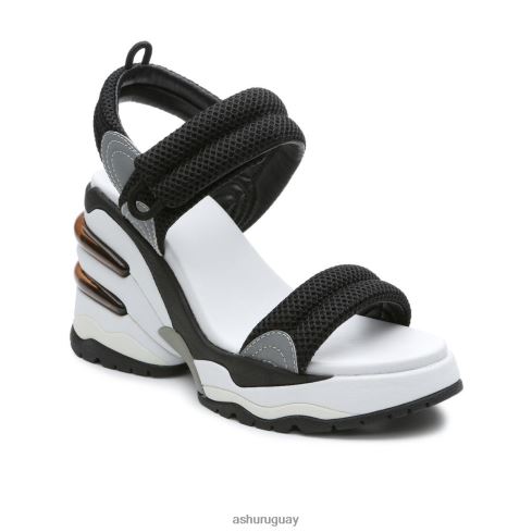 sandalias con cuña y plataforma cosmos mujer 8LZJB35 ASH sandalias negro/plata