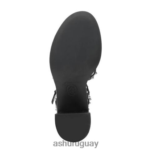 sandalias jen con tacón cuadrado y tachuelas mujer 8LZJB36 ASH sandalias negro