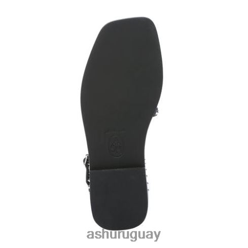 sandalias planas con puntera cuadrada y tachuelas maeva mujer 8LZJB72 ASH sandalias negro