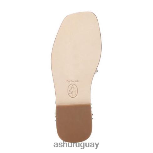 sandalias planas con puntera cuadrada y tachuelas maeva mujer 8LZJB73 ASH sandalias prístino