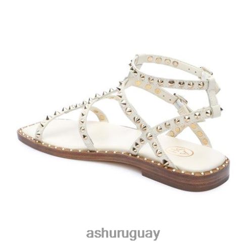 sandalias planas con puntera cuadrada y tachuelas maeva mujer 8LZJB73 ASH sandalias prístino