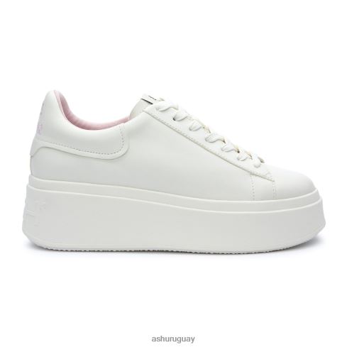 tenis moby be kind con plataforma mujer 8LZJB6 ASH zapatillas blanco/rosa cristal