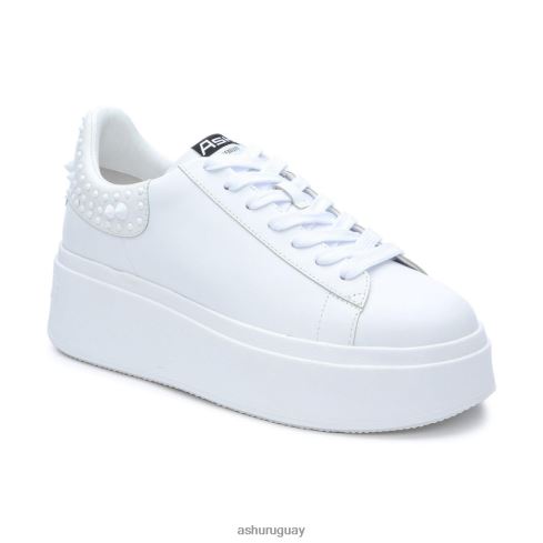 tenis moby con plataforma y tachuelas mujer 8LZJB4 ASH zapatillas blanco